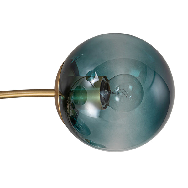 Modern 12-Light Opal Glass Globe Chandelier
