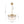 Modern 5-Light Ice-Patterned Rectangular Glass Round Convertible Design Chandelier