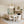 Modern 5-Light Ice-Patterned Rectangular Glass Round Convertible Design Chandelier