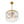 Modern 5-Light Ice-Patterned Rectangular Glass Round Convertible Design Chandelier