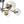 Luminaire suspendu moderne à 6 lumières, globe en verre à bulles et fer, style Sputnik.