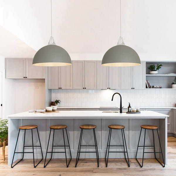 Nordic Minimalist Half-Dome Pendant with Soft Morandi Colors