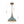 Rustic Aged Patina Iron Peacock Blue Dome Pendant Light