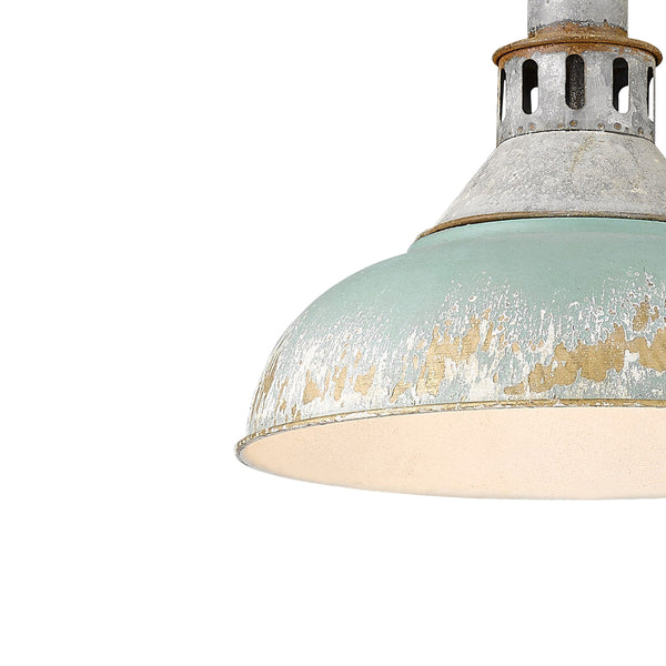 Rustic Retro Aged 1-Light Bowl Shape Metal Pendant Light