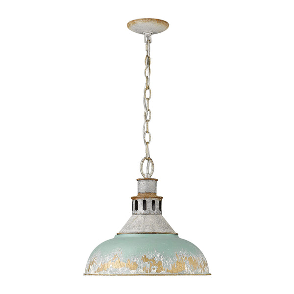 Rustic Retro Aged 1-Light Bowl Shape Metal Pendant Light