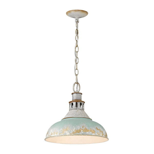 Rustic Retro Aged 1-Light Bowl Shape Metal Pendant Light