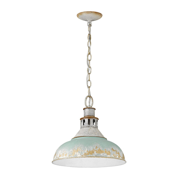 Rustic Retro Aged 1-Light Bowl Shape Metal Pendant Light