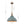 Rustic Aged Patina Iron Peacock Blue Dome Pendant Light