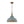Rustic Aged Patina Iron Peacock Blue Dome Pendant Light