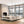 Lustre Shabby Chic 6 lumières en bois vieilli style bougie