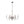 Lustre Shabby Chic 6 lumières en bois vieilli style bougie