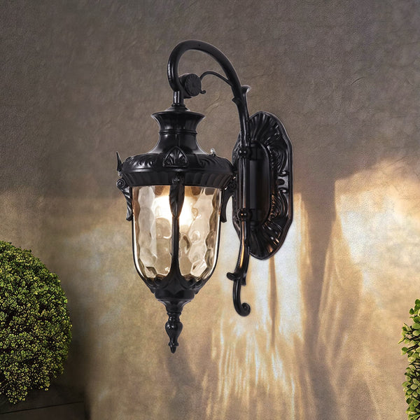 Traditional Outdoor IP65 Waterproof Hammer Water Glass Wall Sconce