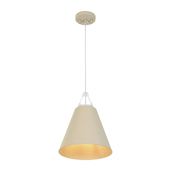 Nordische Khakifarbene Konische Pendelleuchte im Cream-Stil