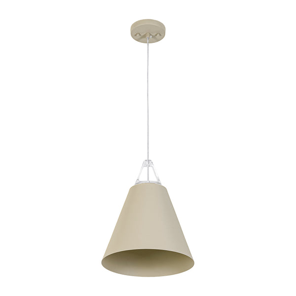 Nordische Khakifarbene Konische Pendelleuchte im Cream-Stil