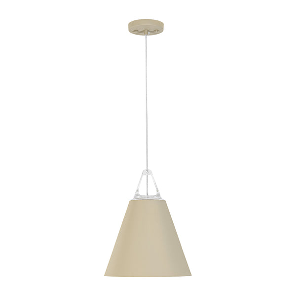 Nordische Khakifarbene Konische Pendelleuchte im Cream-Stil