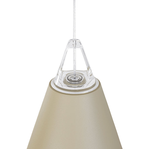 Nordische Khakifarbene Konische Pendelleuchte im Cream-Stil