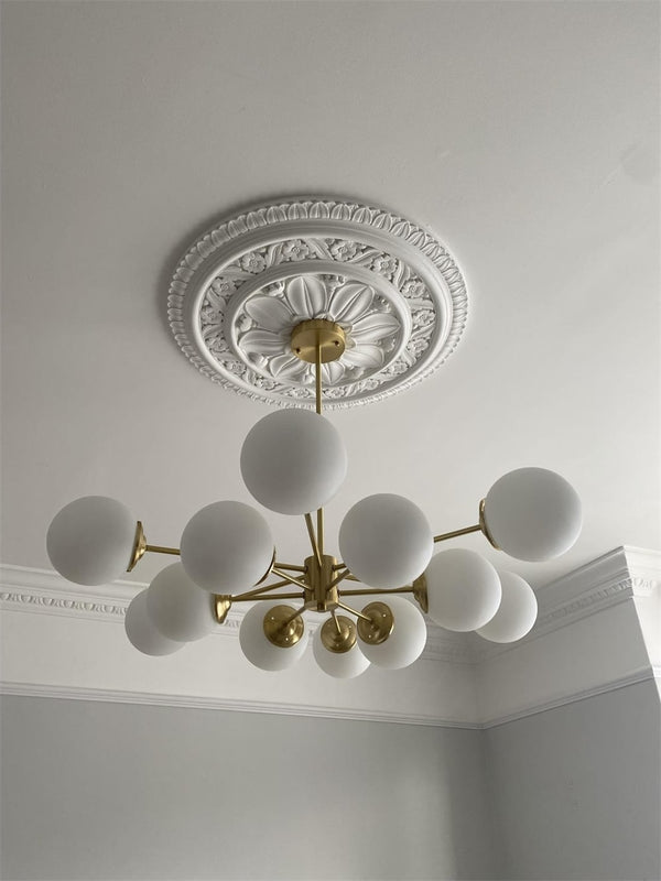 Mid-Century Modern 6/8 Lichter Sputnik Glaskugel Kronleuchter