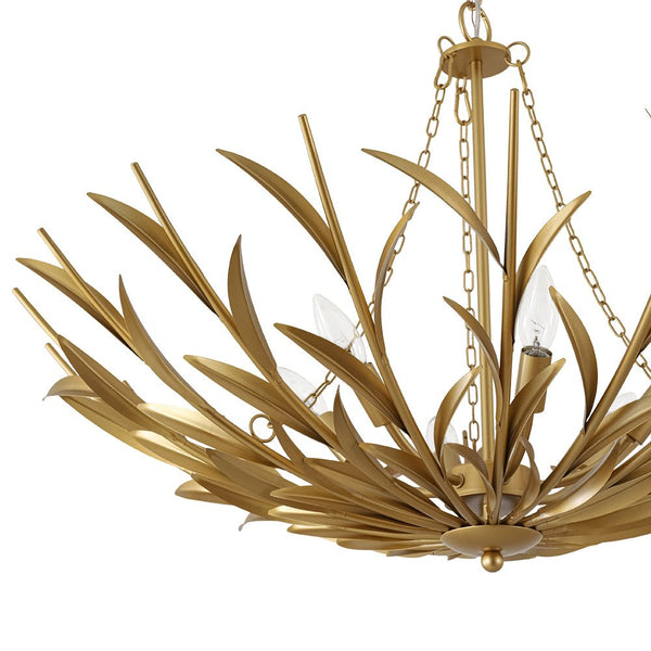 Art Deco 6 - Light Branch - Style Flower Basket Iron Chandelier - Yiilighting