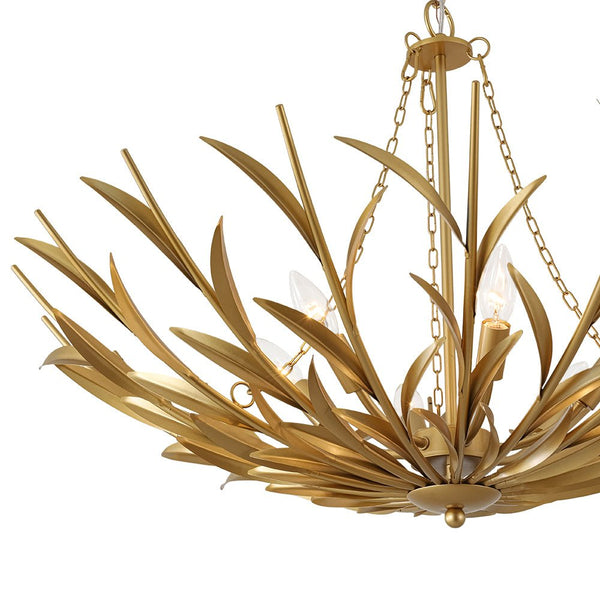 Art Deco 6 - Light Branch - Style Flower Basket Iron Chandelier - Yiilighting