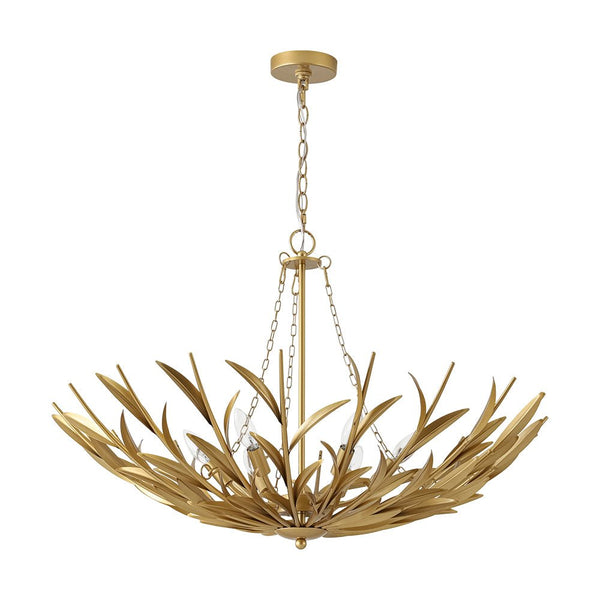 Art Deco 6 - Light Branch - Style Flower Basket Iron Chandelier - Yiilighting