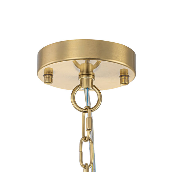 Bauhaus 5-Light Brass Round Drum Tiered Crystal Chandelier - Yiilighting