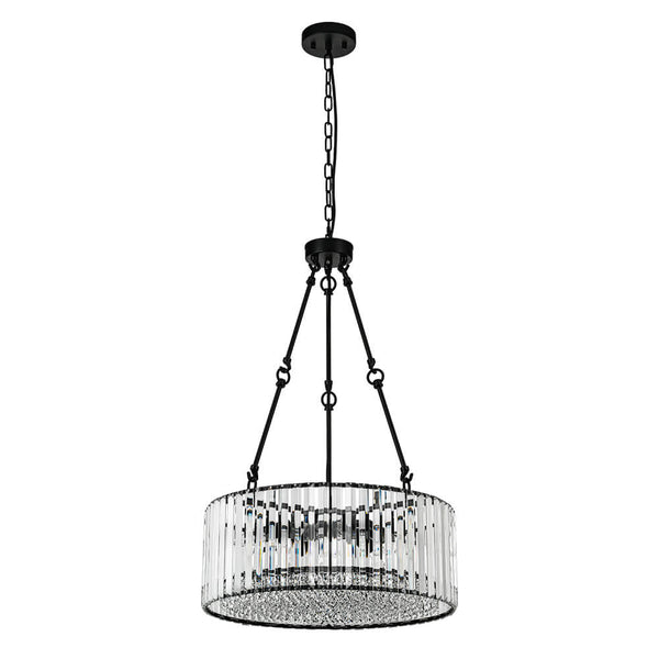 Bauhaus 5 - Light Drum Crystal Chandelier with Adjustable Chains/Rods - Yiilighting