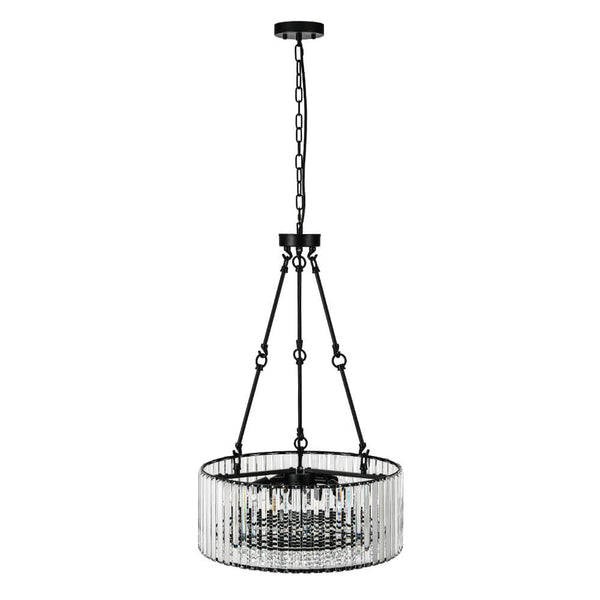 Bauhaus 5 - Light Drum Crystal Chandelier with Adjustable Chains/Rods - Yiilighting