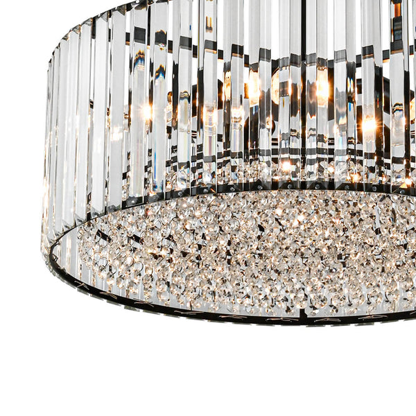 Bauhaus 5 - Light Drum Crystal Chandelier with Adjustable Chains/Rods - Yiilighting