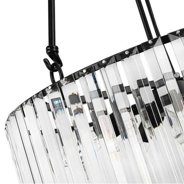 Bauhaus 5 - Light Drum Crystal Chandelier with Adjustable Chains/Rods - Yiilighting