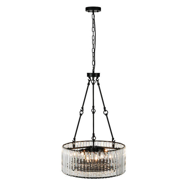 Bauhaus 5 - Light Drum Crystal Chandelier with Adjustable Chains/Rods - Yiilighting