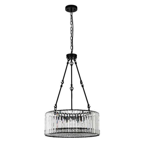 Bauhaus 5 - Light Drum Crystal Chandelier with Adjustable Chains/Rods - Yiilighting