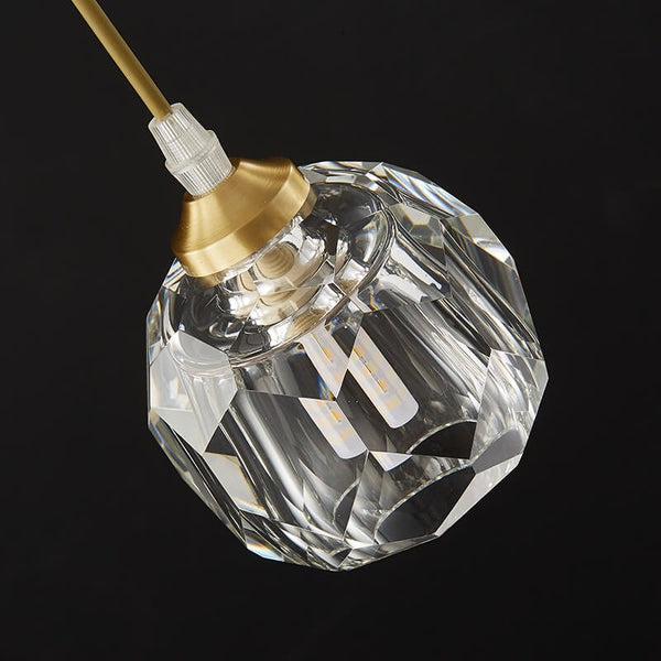 Bauhaus 5/9 - Light Disc Staircase Swirl Cluster Crystal Pendant Light - Yiilighting