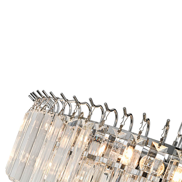Bauhaus 9 - Light Round Drum Tiered Crystal Chandelier - Yiilighting