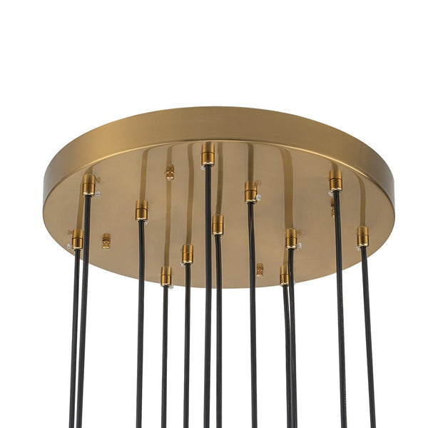 Bauhaus Glam 12 - Light Staircase Cluster Crystal Multi - Drop Tassel Pendant Light - Yiilighting