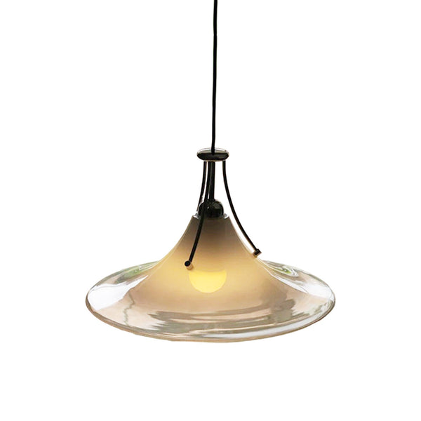 Bauhaus Minimalist Conical Flower Glass Chrome Simple Pendant - Yiilighting