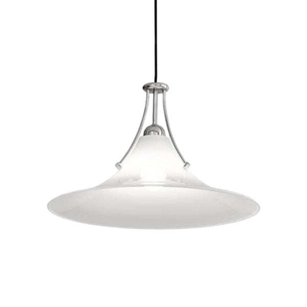Bauhaus Minimalist Conical Flower Glass Chrome Simple Pendant - Yiilighting