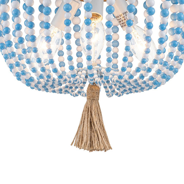 Coastal Colorful Beaded Flush Mount Ceiling Light - Yiilighting