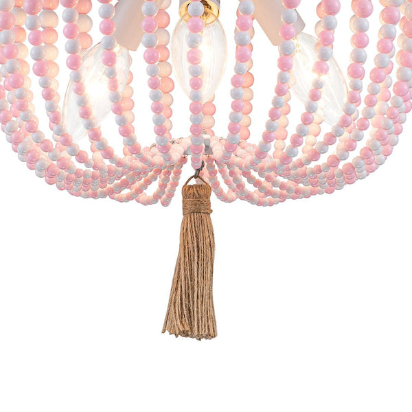 Coastal Colorful Beaded Flush Mount Ceiling Light - Yiilighting