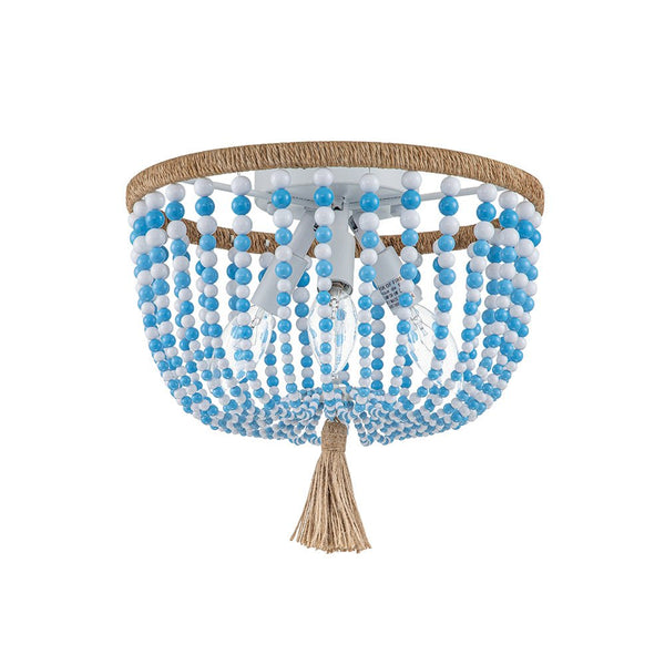 Coastal Colorful Beaded Flush Mount Ceiling Light - Yiilighting