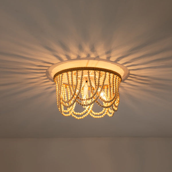 Coastal Modern Beaded Flush Mount Ceiling Light - Yiilighting