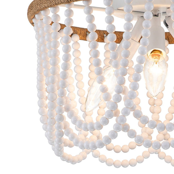 Coastal Modern Beaded Flush Mount Ceiling Light - Yiilighting