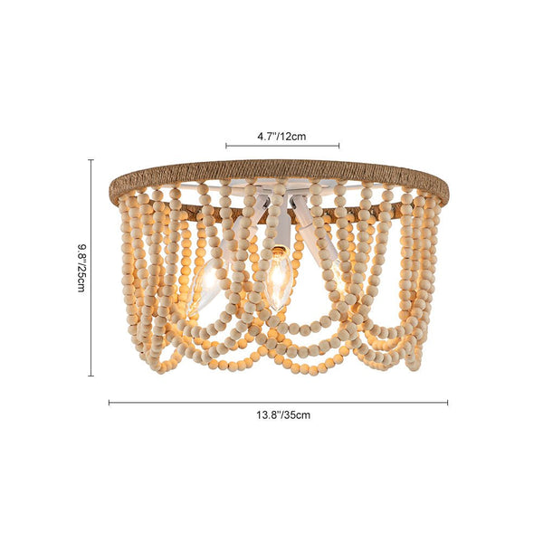 Coastal Modern Beaded Flush Mount Ceiling Light - Yiilighting