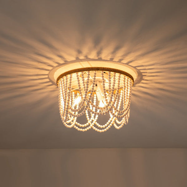 Coastal Modern Beaded Flush Mount Ceiling Light - Yiilighting