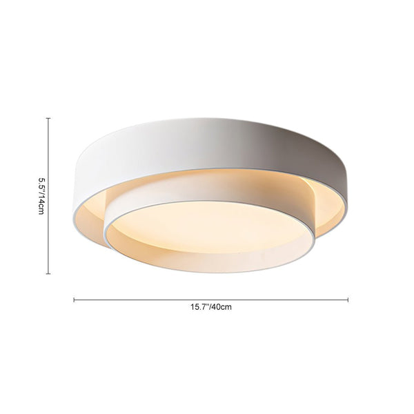 Concentric Rings Round LED Flush Mount Ceiling Light - Yiilighting