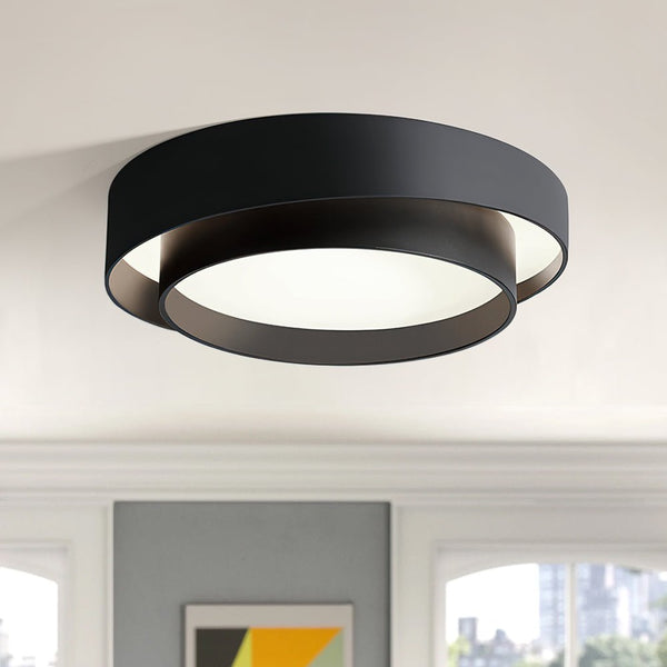 Concentric Rings Round LED Flush Mount Ceiling Light - Yiilighting