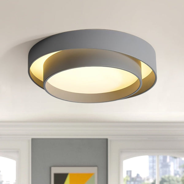 Concentric Rings Round LED Flush Mount Ceiling Light - Yiilighting