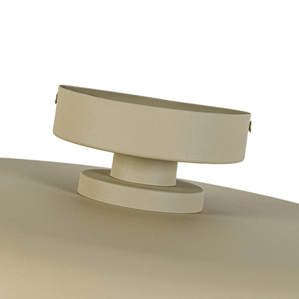 Cream Style Minimalist Khaki Matte Shallow Pan Semi Flush Mount - Yiilighting