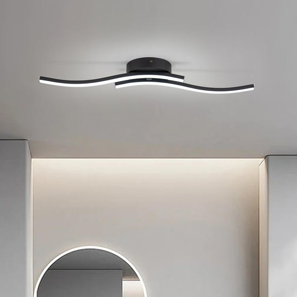 Dimmable LED Modern Linear Flush Mount Ceiling Light - Yiilighting