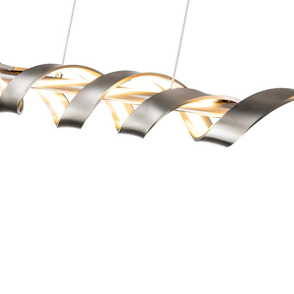 Dimmable LED Modern Twisted Linear Chandelier - Yiilighting