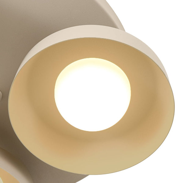 Dimmable Warm Light Khaki Matte 3 - Light Bowl LED Flush Mount - Yiilighting
